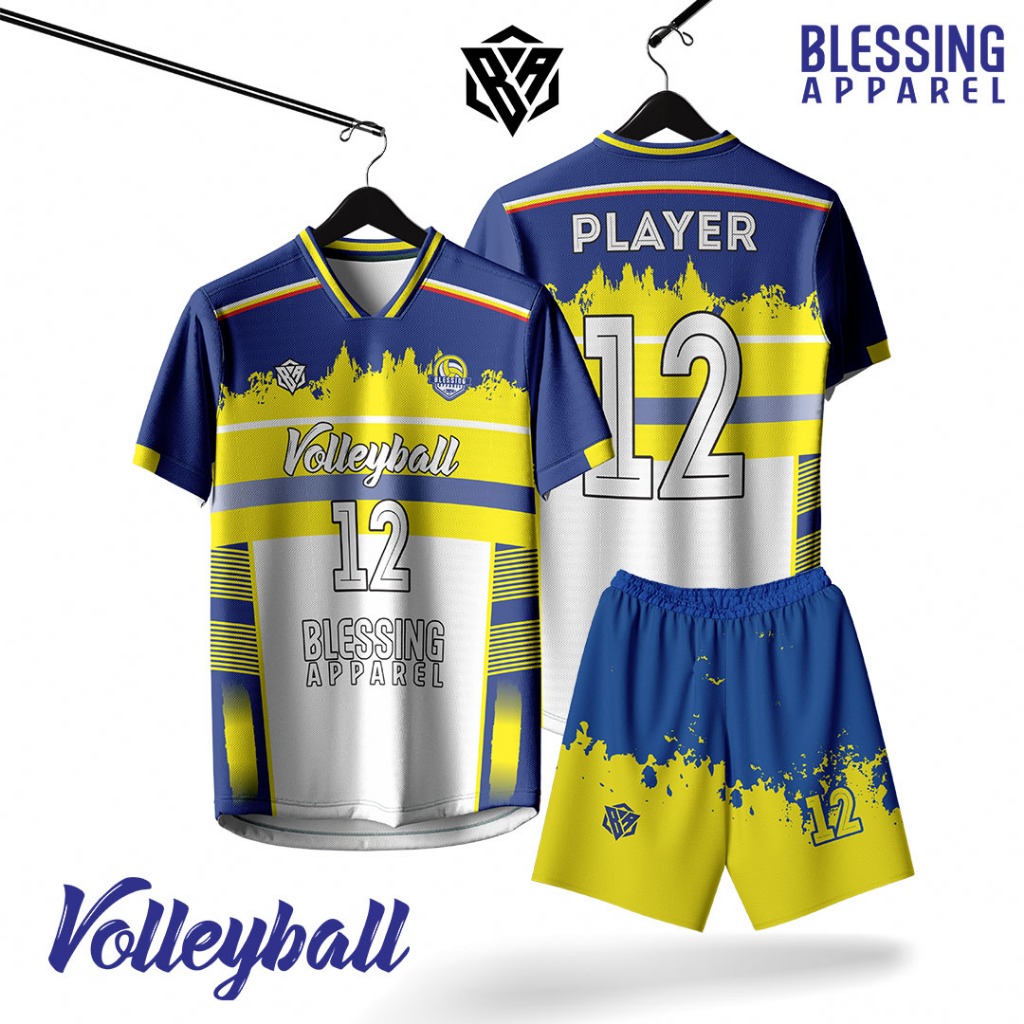 Jersey Baju Voli Cewek / Cowok Fullprint - Custom Nama dan Nomor
