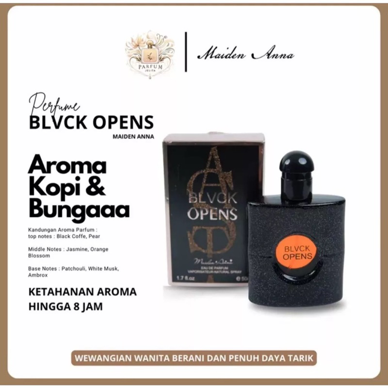 Blvck Opens EDP Parfum Wanita Awet Tahan Lama Wangi Elegan Manis Segar Ringan Import