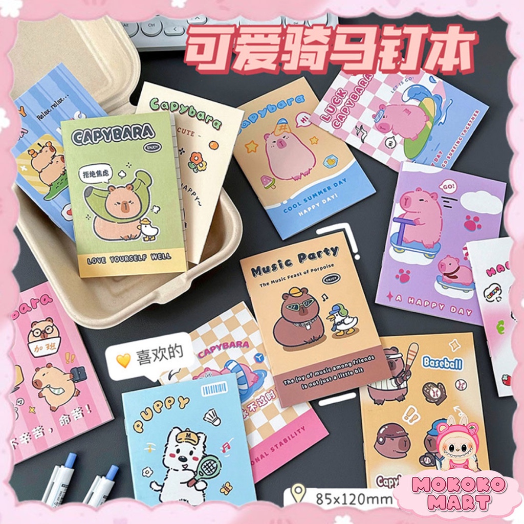 

MM Buku Tulis Catatan Kecil Notebook Mini Kapibara Buku Tulis Memo Kecil Mini Motif Karakter MB27