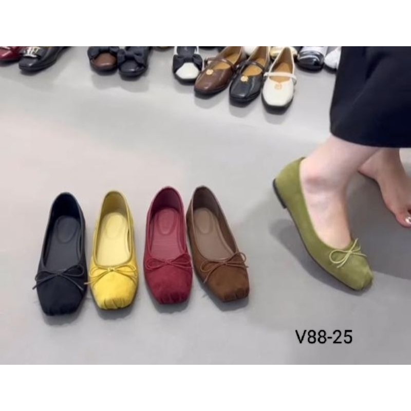V88-25 Sepatu Guangzhou Flatshoes Wanita Fashion Import Women