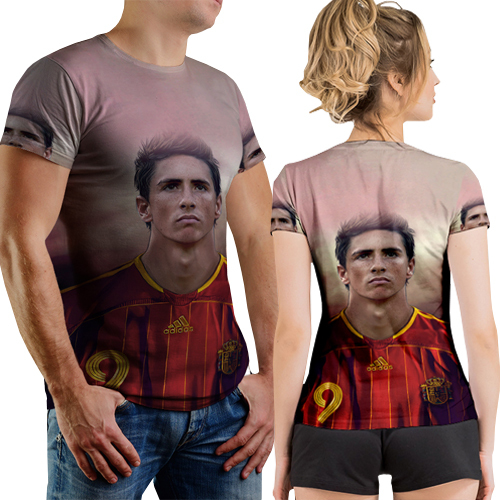 Fernando Torres Tshirt Fullprint Bahan Polyester Jersey | Size S M L XL XXL 3XL | PO 3 HARI