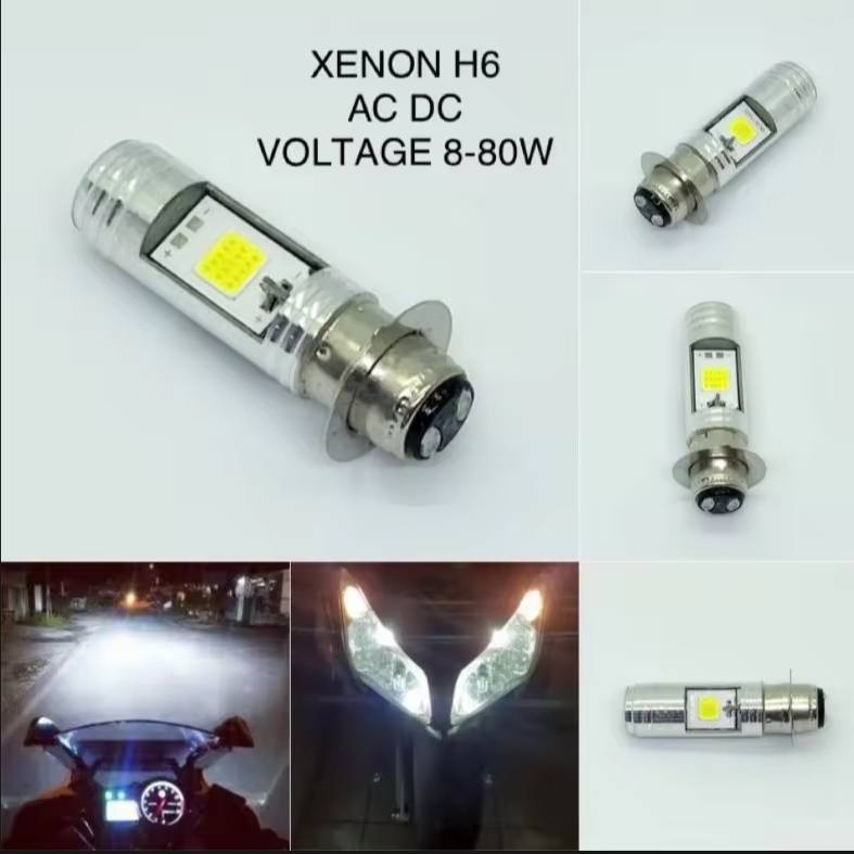 LAMPU DEPAN MOTOR LED NYALA PUTIH PNP HONDA VARIO 110 KARBU HARGA SEPASANG ISI 2 PCS