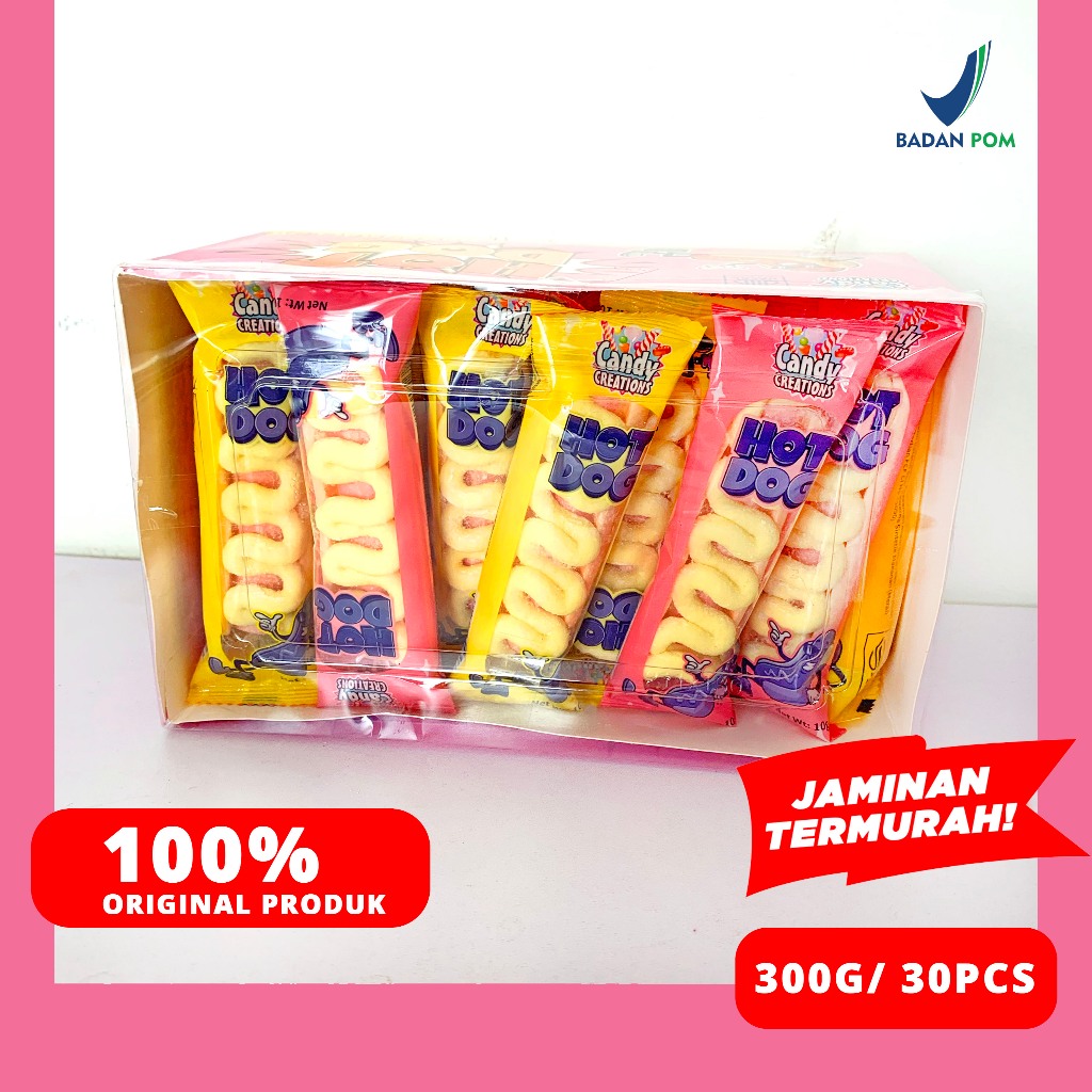 

MARSHMALLOW HOTDOG 300 GRAM ISI 10 PCS