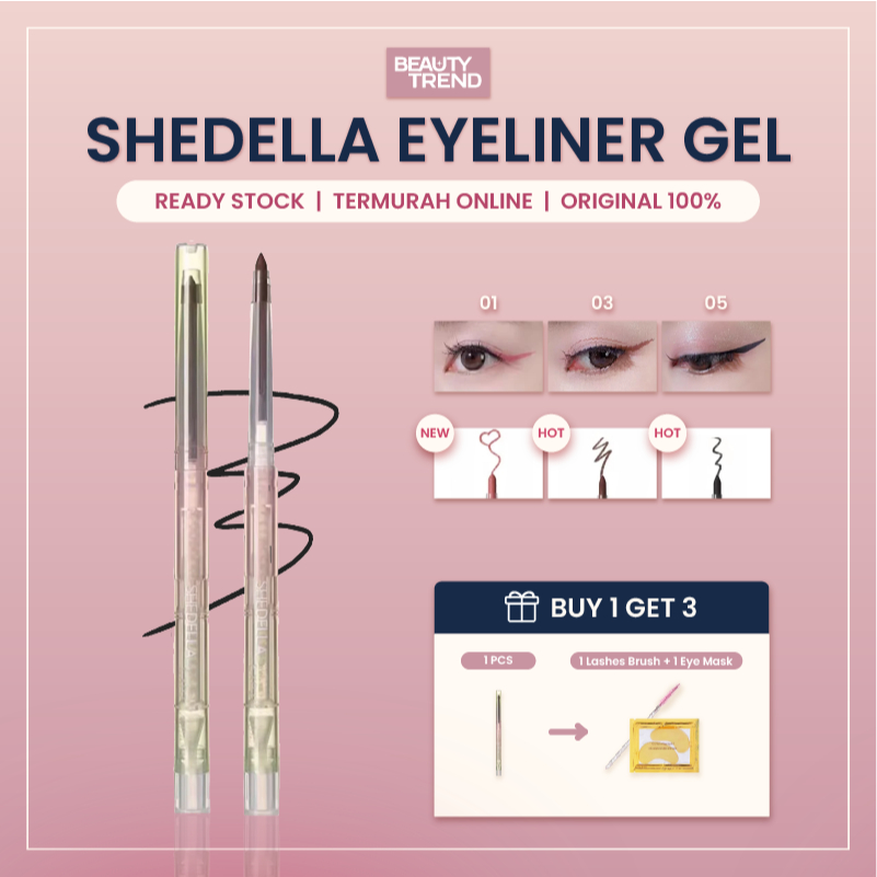 [READY ORI] Shedella Eyeliner Gel Pencil Eyeliner Tahan Air Eyeliner Tipis Eyeliner Douyin