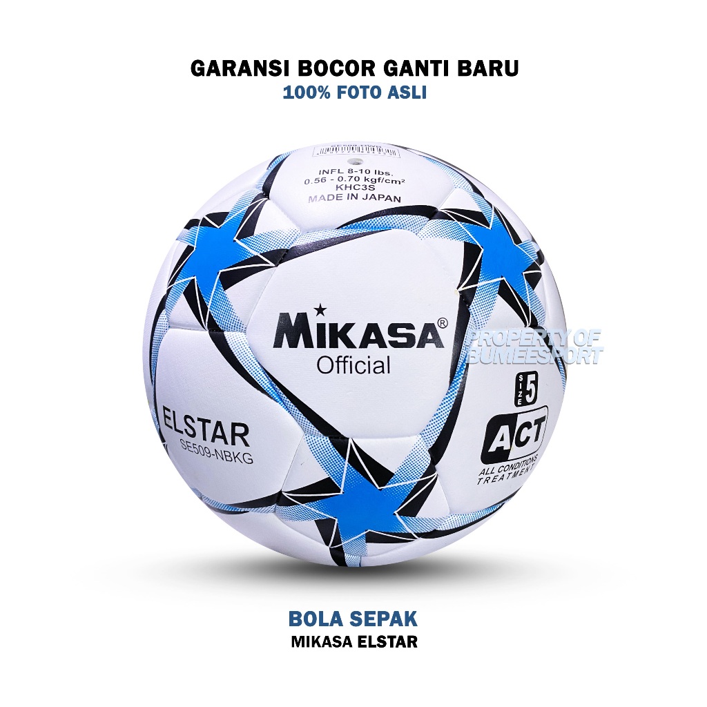 BOLA SEPAK Mikasa Elstar Size 5 | Mikasa | Bola Kaki Murah Gratis Pompa Pentil