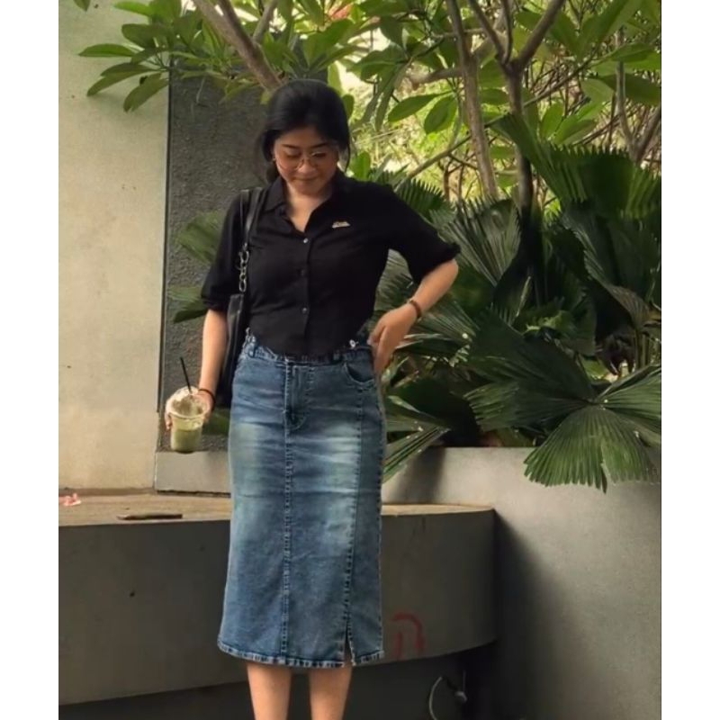 Rok jeans 7/8/Rok jeans pendek