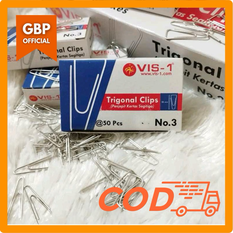 

Vis Klip Penjepit Segitiga No 3 Isi 50 Pcs Per Box