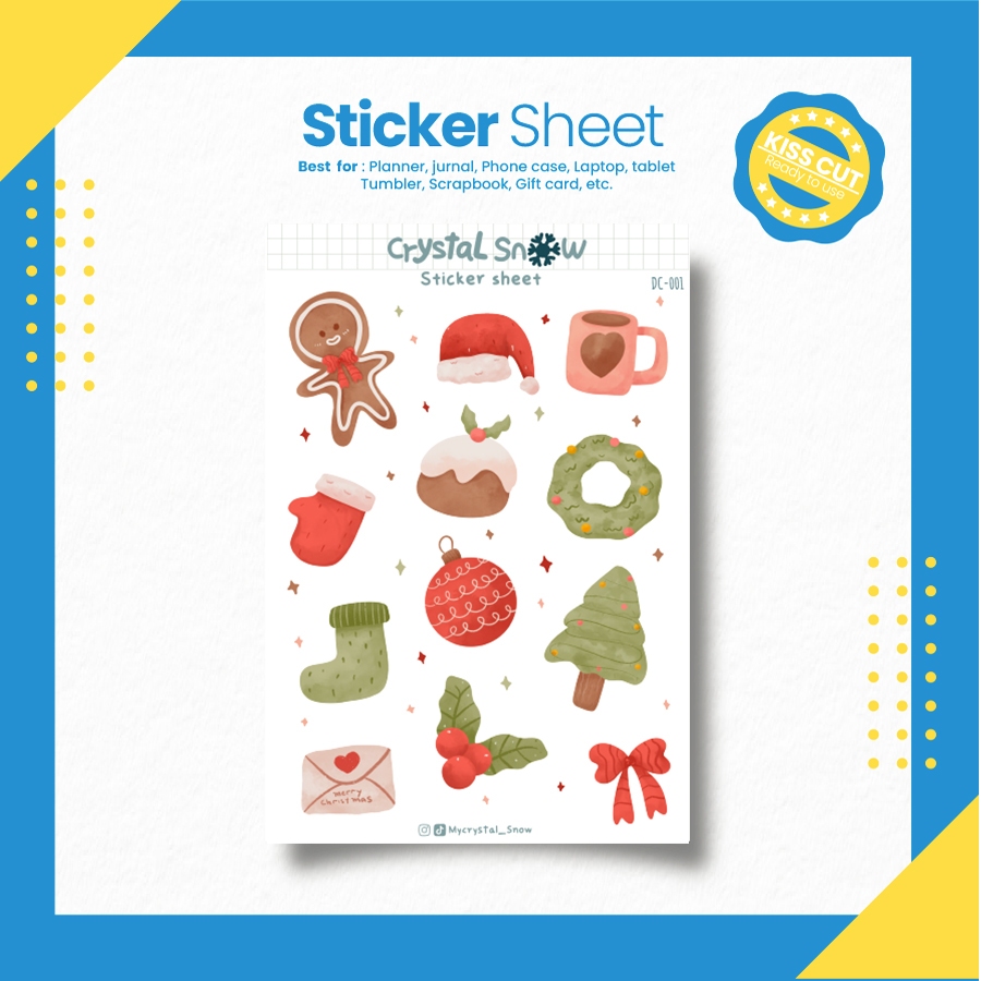 

Sticker Deco Natal/Christmas ornament Sticker Sheet [DC-001]