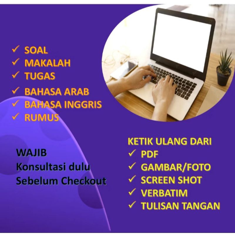 

Jasa ngetik dokumen word/ ppt/ pdf