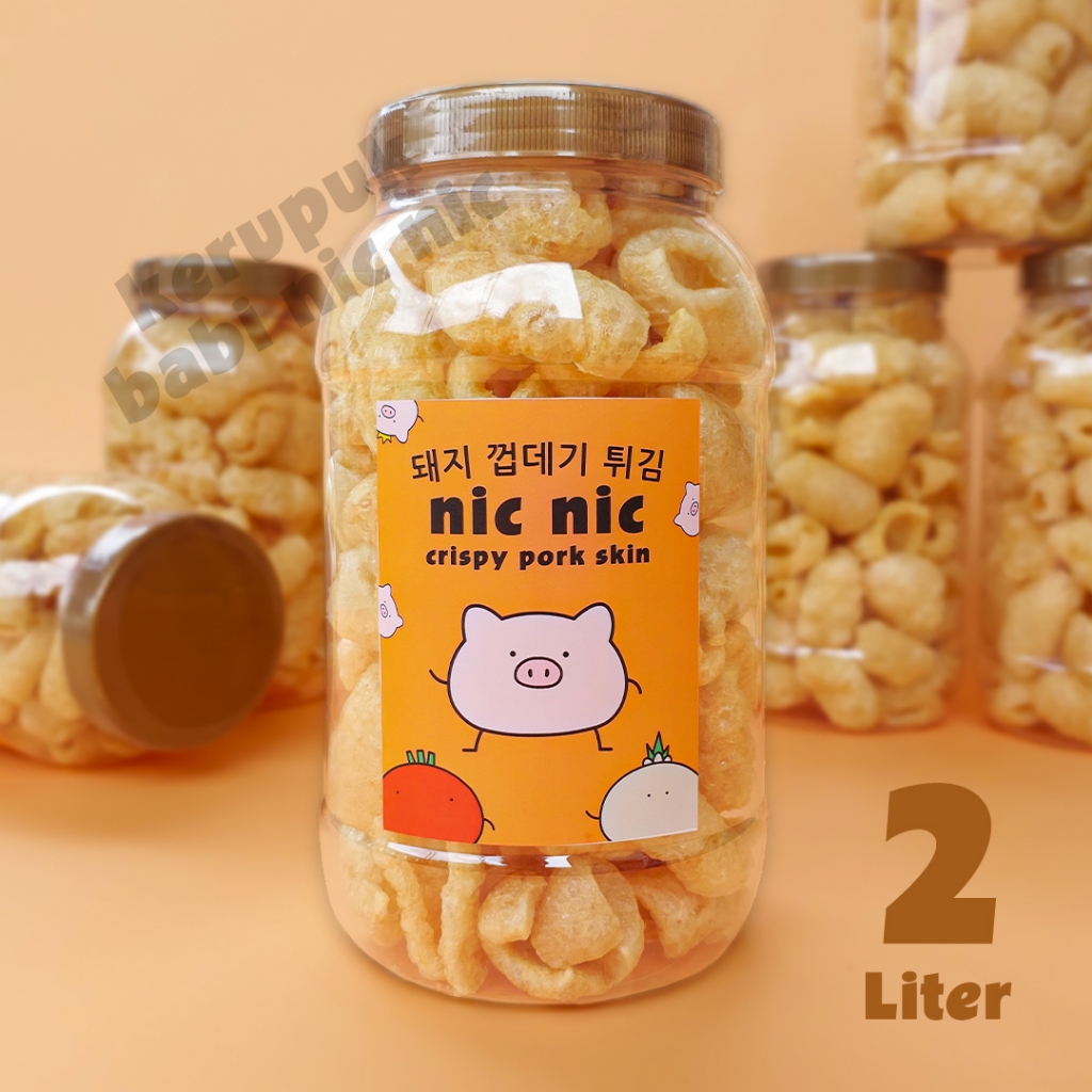 

Kerupuk Babi Nic Nic 2 Liter Snack Cemilan Rambak Krupuk Kerubi