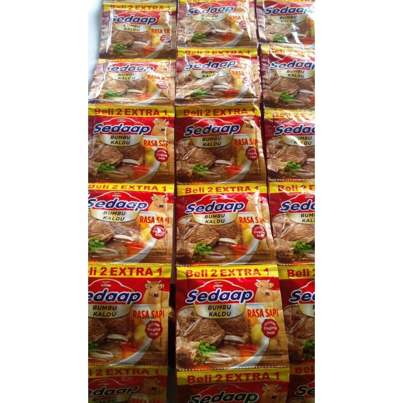 

sedap bumbu kaldu rasa sapi renceng,sachet,isi 18 pvs