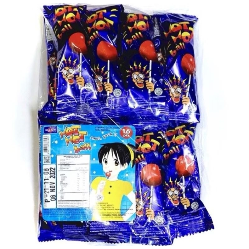 

permen hot hot ball 1pack isi 16pcs