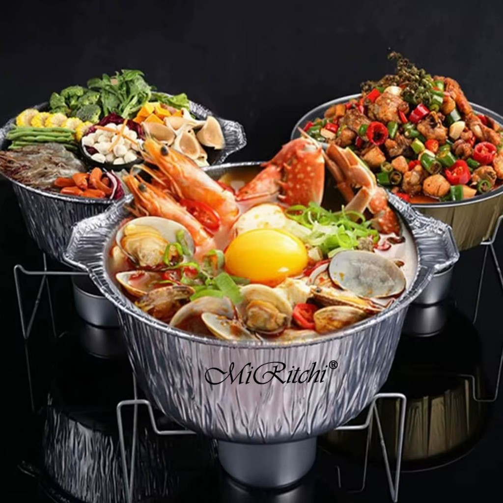 MiRitchi Mangkok Aluminium Foil HotPot + Tutup Panci Shabu Sukiyaki