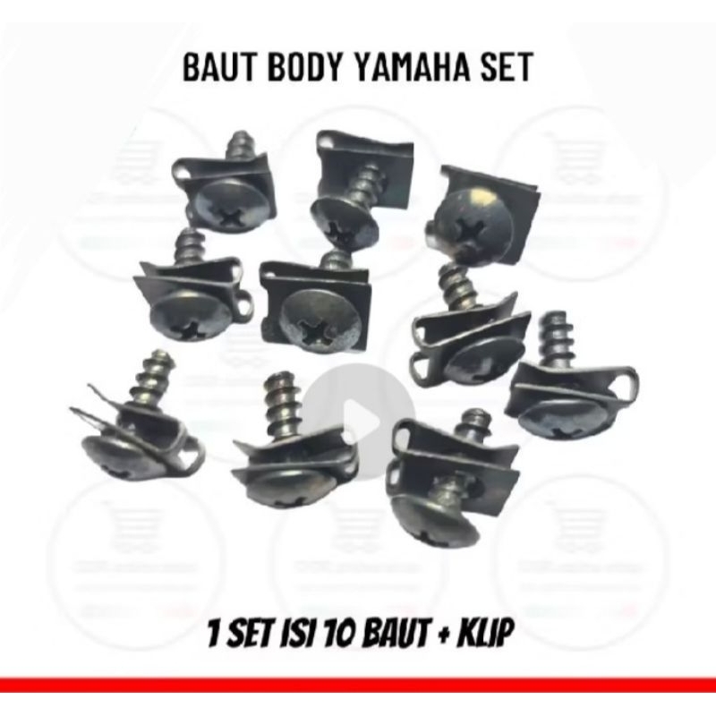 baut body klip mio (set 10pcs) yamaha klip drat kasar mio shogun satria