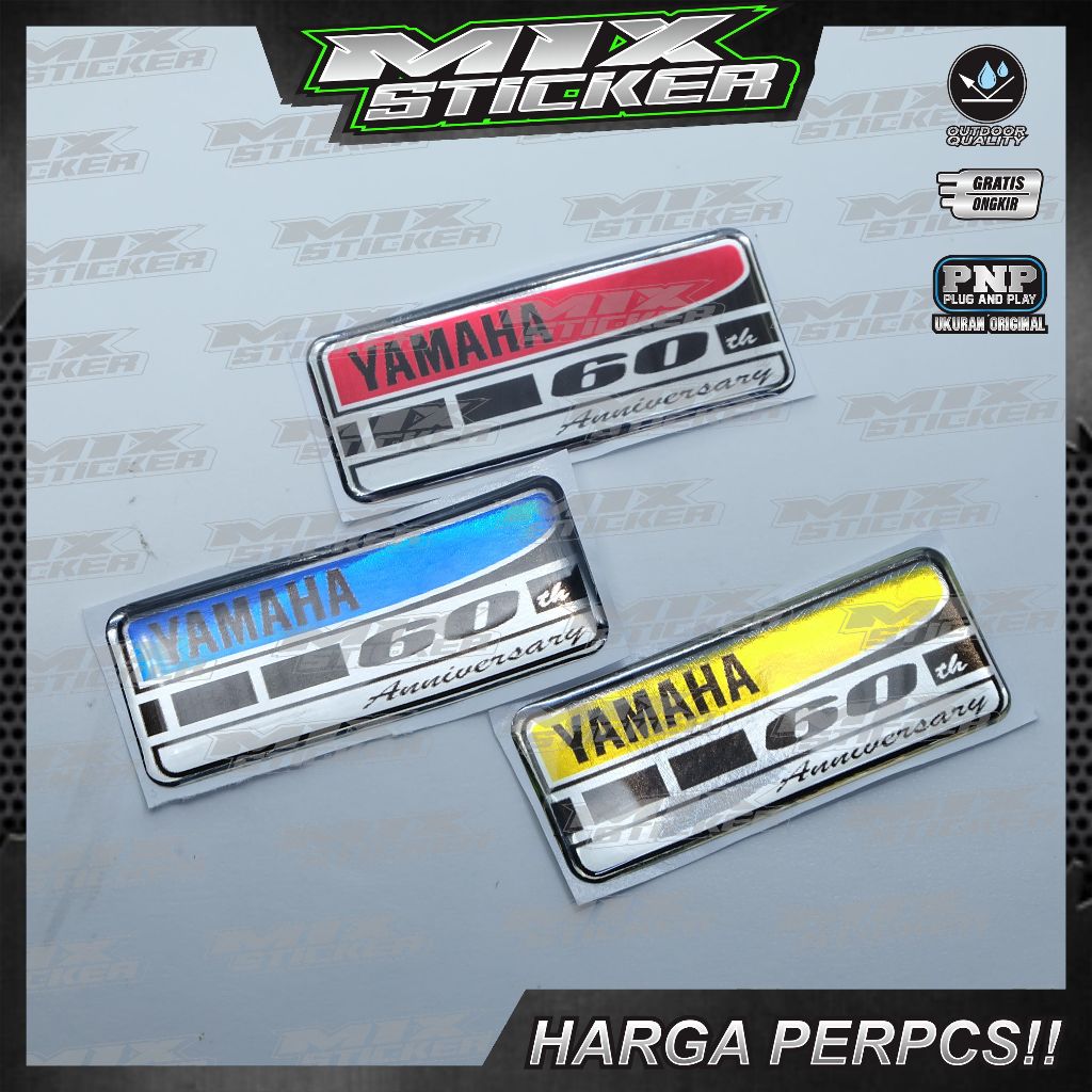emblem timbul 60th anniversary yamaha / emblem yamaha 60th anniversary 3D