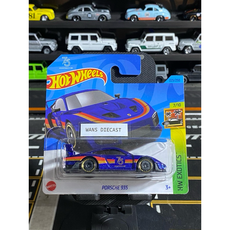 Hot Wheels Porsche 935 2022 Blue Short Card