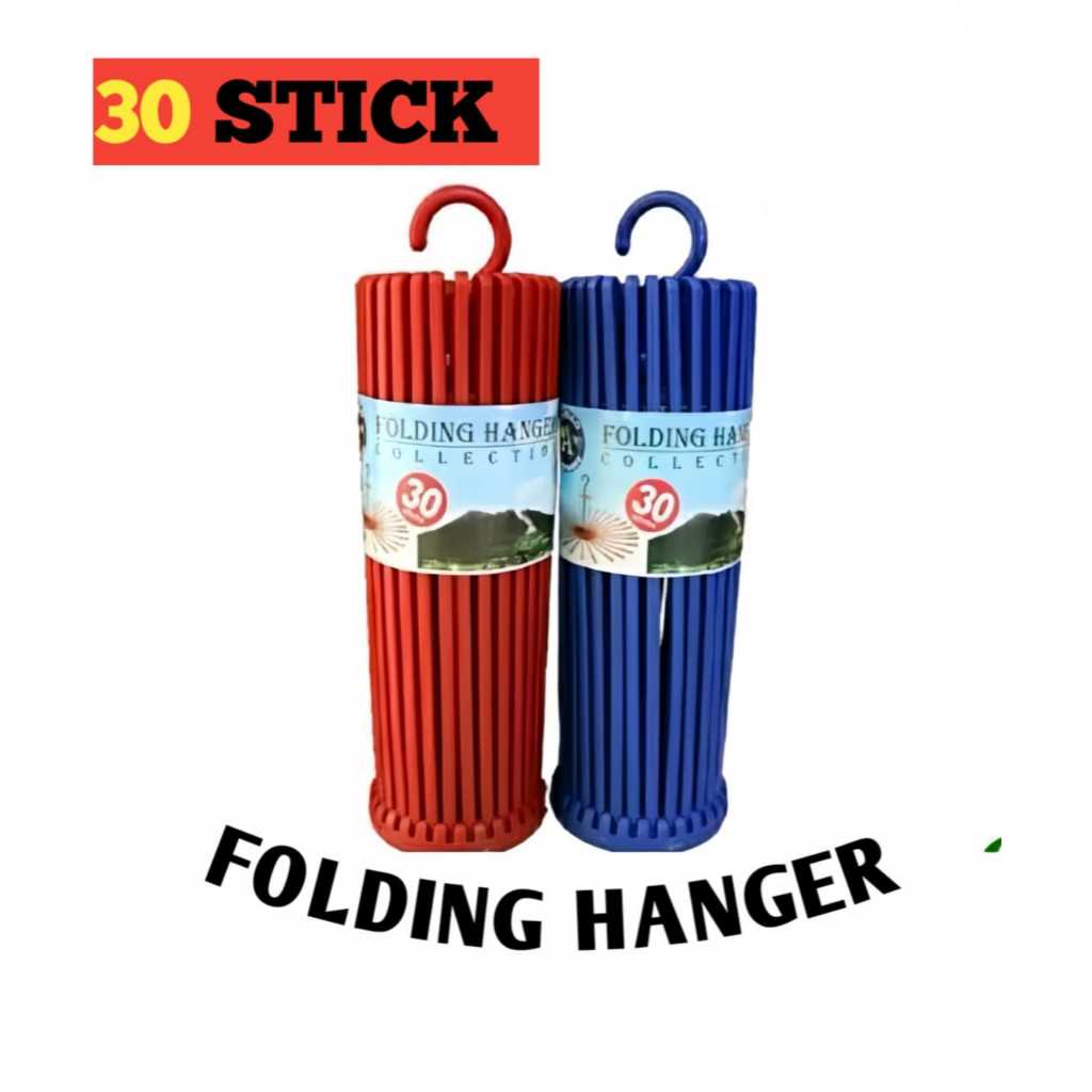 FOLDING HANGER/GANTUNGAN BAJU BAYI/GANTUNGAN BAJU BULAT/HANGER BAJU BAYI 30 STIK