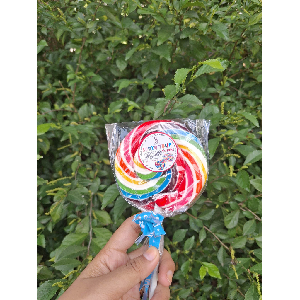 

Surya Tulip Permen Lolipop Bulat 8.5 cm - Tanpa Pemanis Buatan - Premium