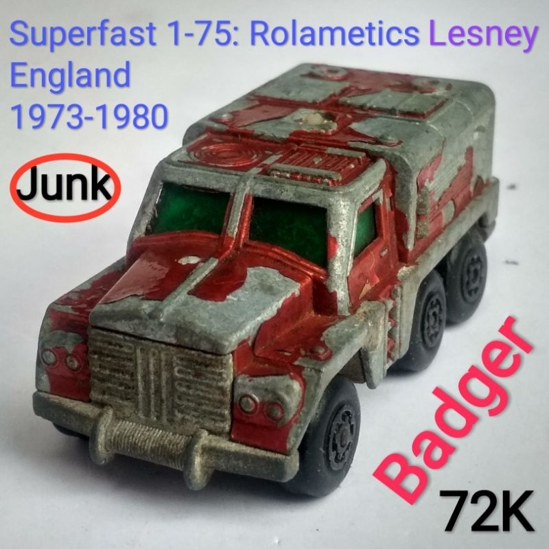 Matchbox Lesney England Superfast Rolametics Badger