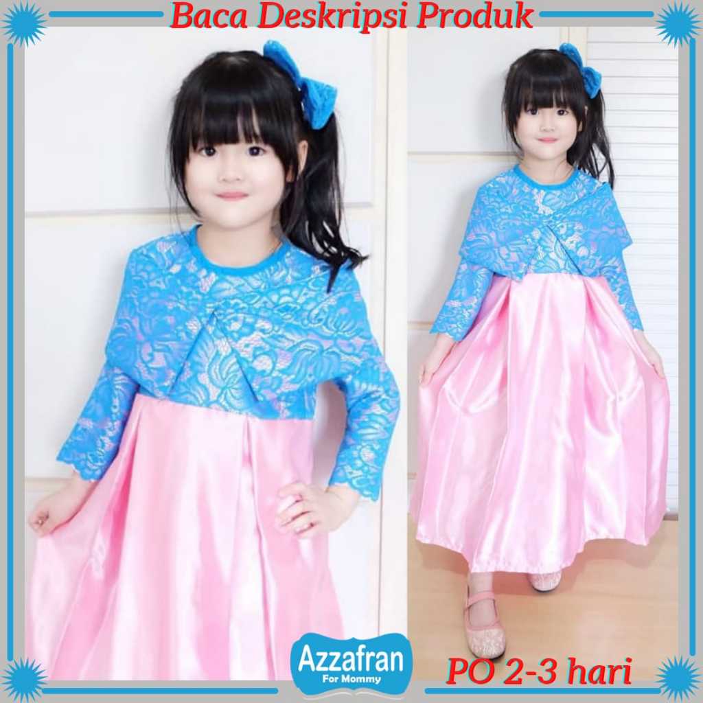 Gamis Maxiningrum | Baju Brokat Couple Anak Perempuan dan Dewasa | Seragam Lebaran Satin Terbaru