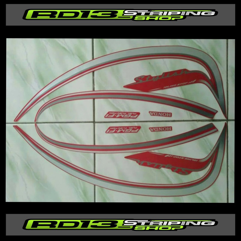 STRIPING STIKER POLER HONDA SCOOPT STYLISH 2016