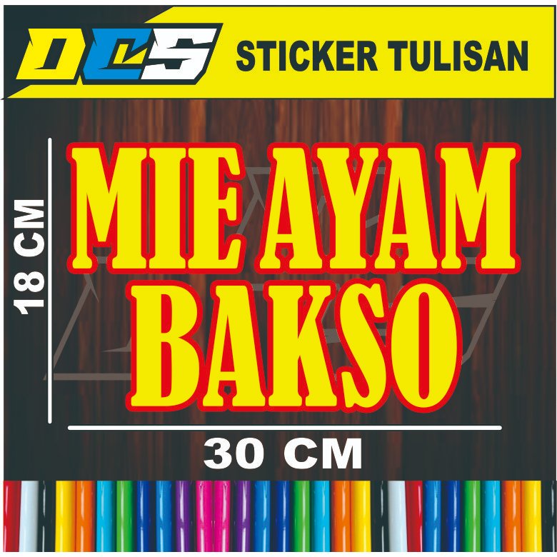 

CUTTING STICKER TULISAN MIE AYAM BAKSO