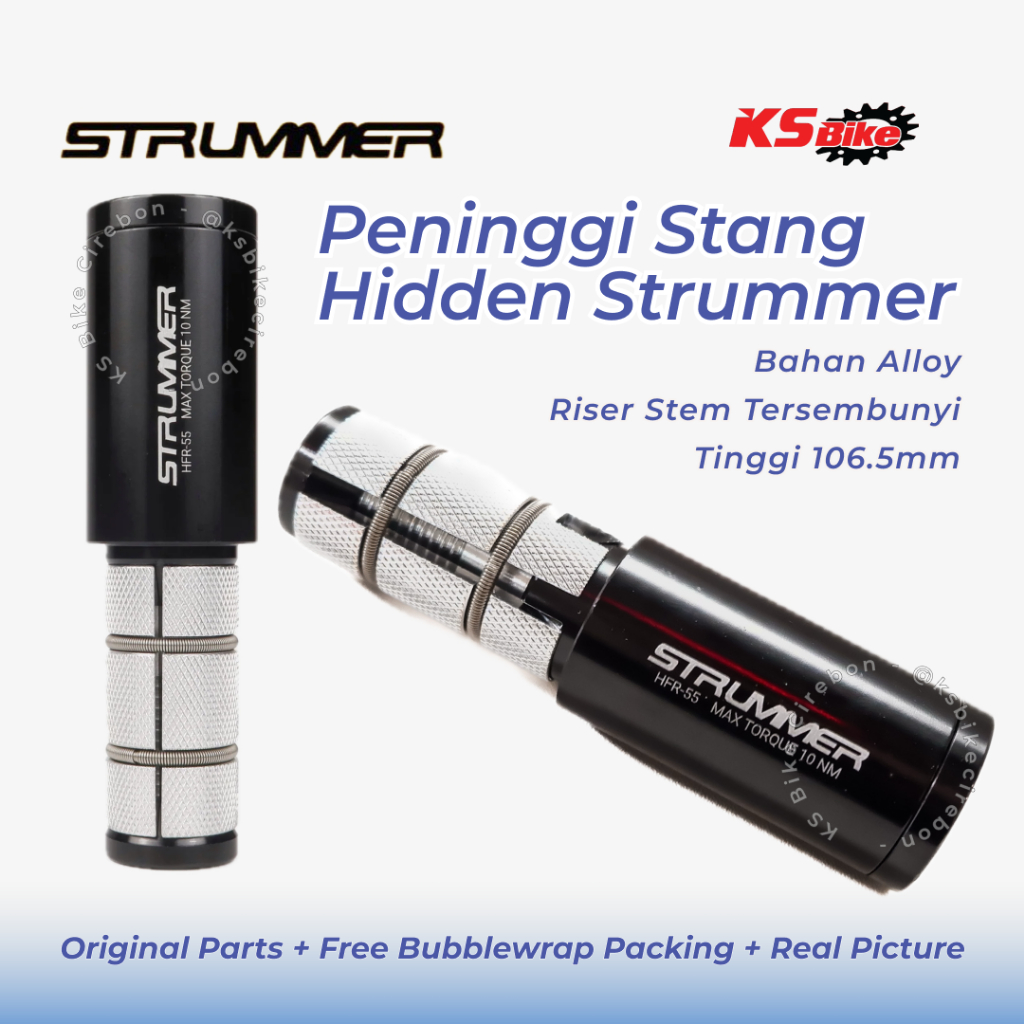 Adaptor Peninggi Stang Hidden Strummer HFR-55 Adaptor Fork Riser Steertube Sepeda Federal Mini Velo 