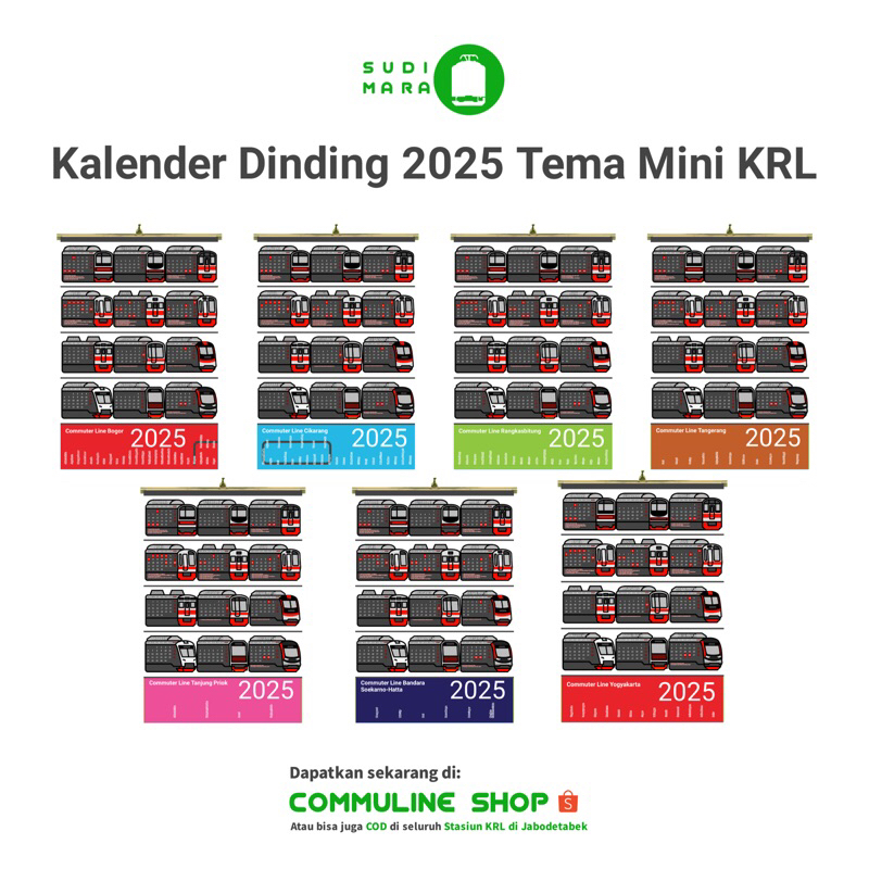 

Kalender Dinding 2025 Tema Mini KRL Variasi Jalur KRL Indonesia