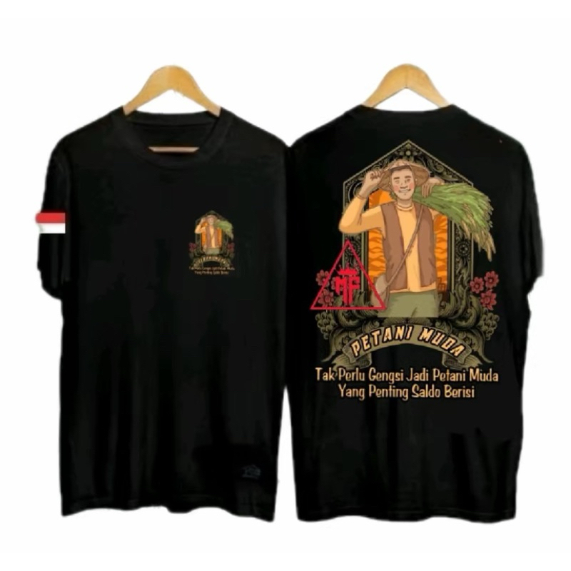 KAOS PETANI MUDA - KAOS PRIA SABLON DTF