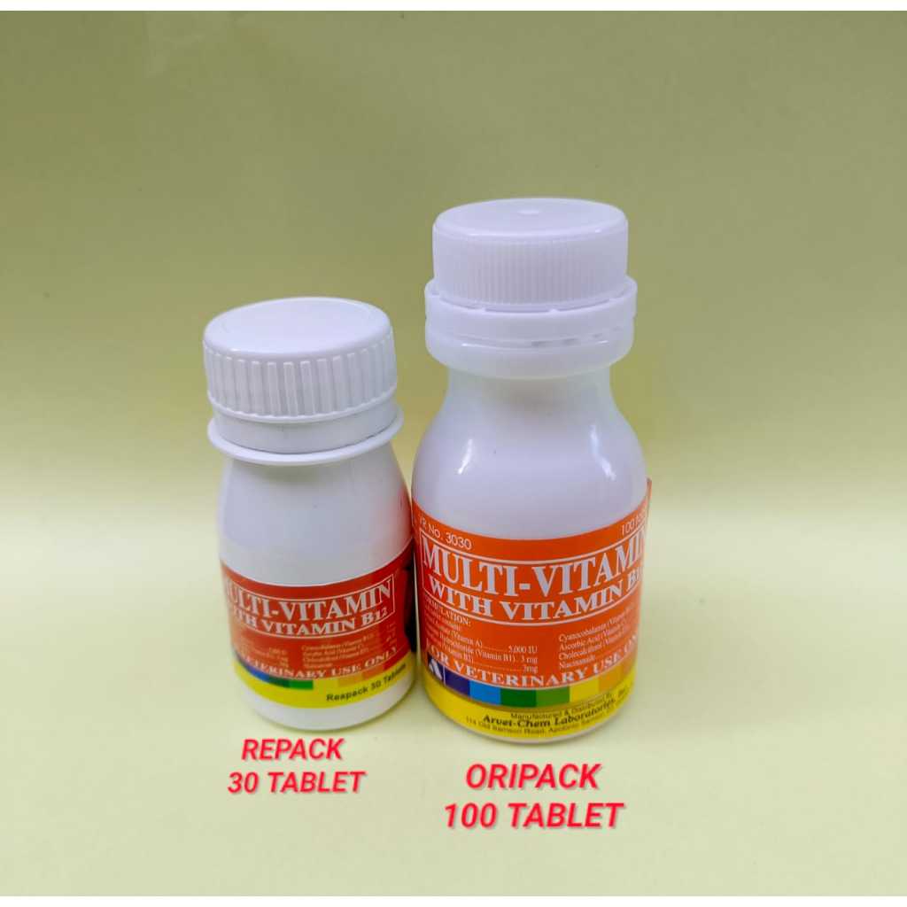 MULTI-VITAMIN AYAM MULTIVITAMIN 30-100 TABLET FILIPINA IMPORT PERAWATAN HEWAN