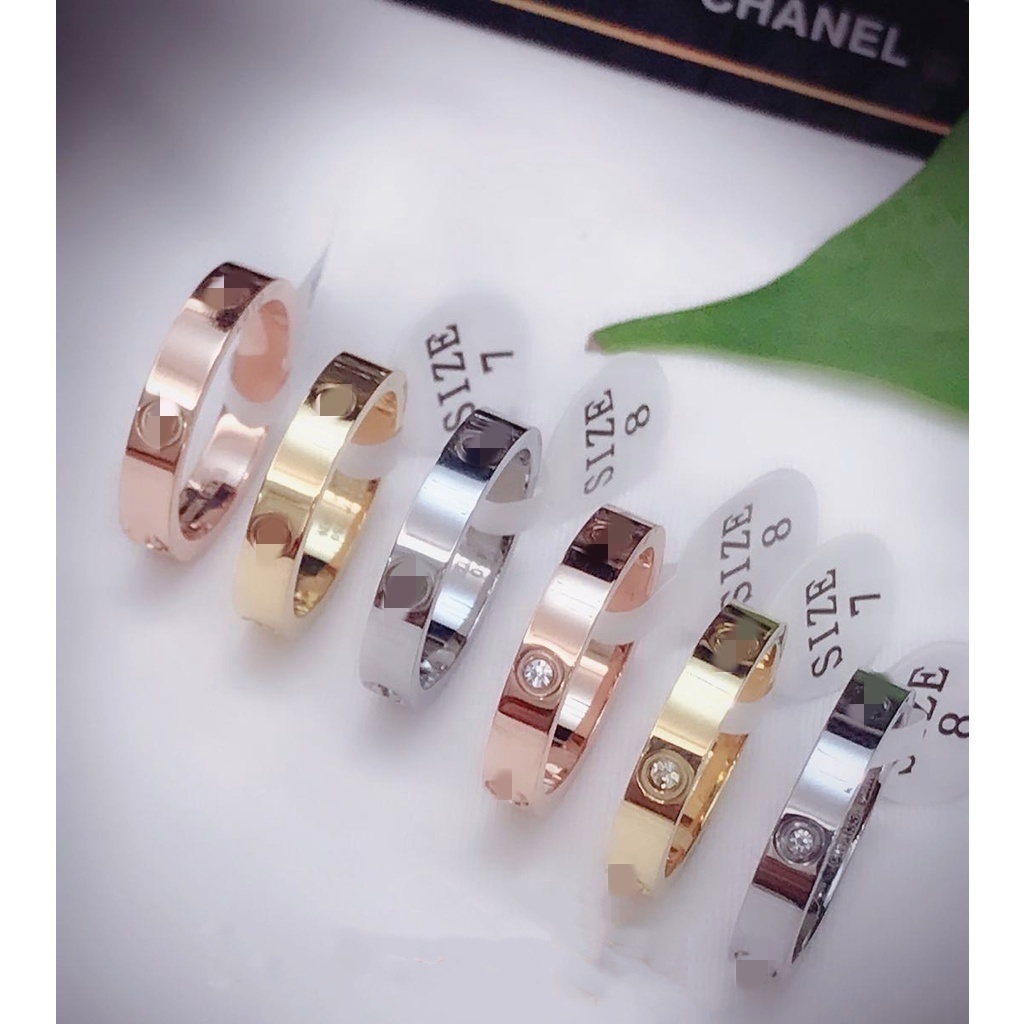 Cincin titanium asli perhiasan fashion 9997