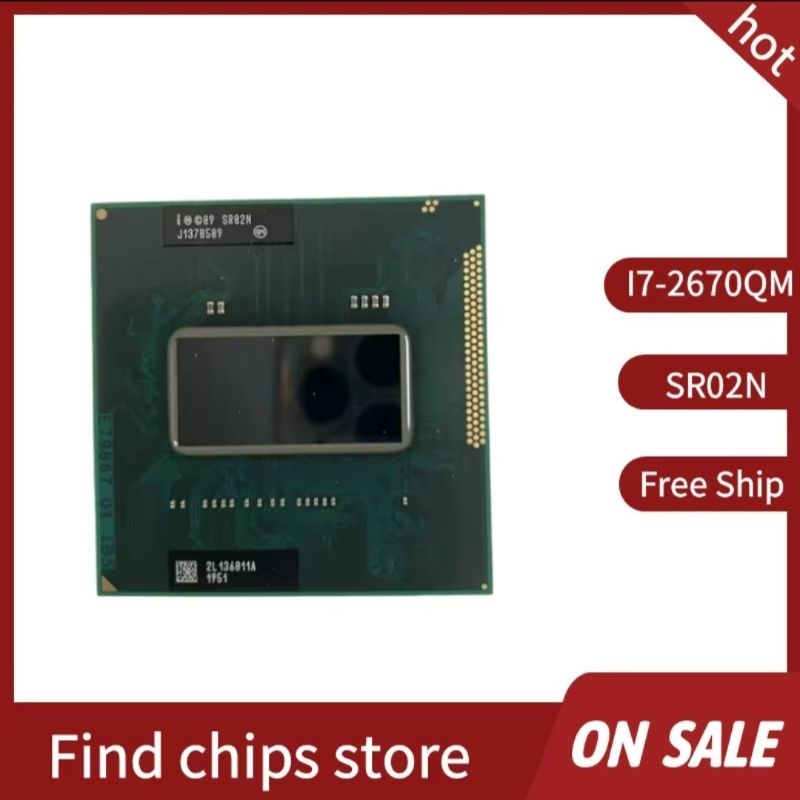 Chip Processor Laptop Core i7 2670QM  i7-2670QM SR02N I7-2670QM Socket G2 rPGA988B HM65 75 76 77