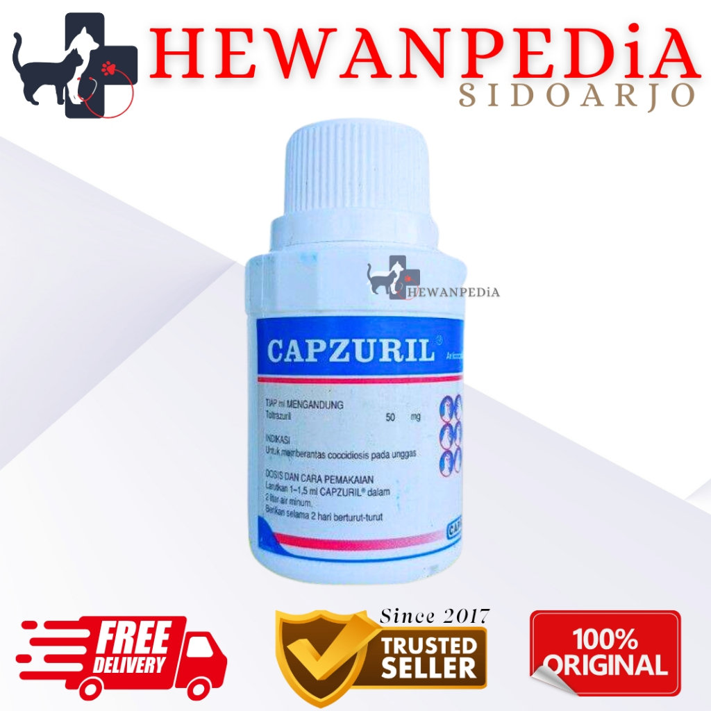 CAPZURIL 100 ml Hewanpedia - obat koksi berak darah pada unggas ayam Hewanpedia Obat Anjing Kucing K