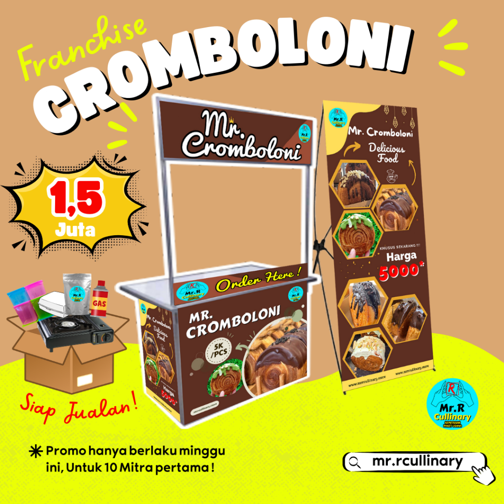 

Mr. Cromboloni (Paket Usaha/Kemitraan/Franchise) MrR Cullinary