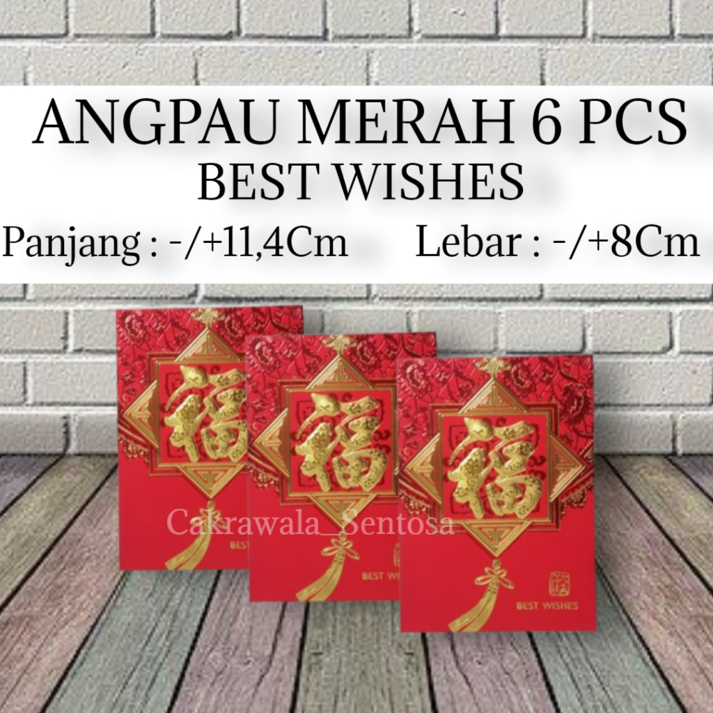

Angpau Merah Imlek Wedding 6 Pcs Best Wishes