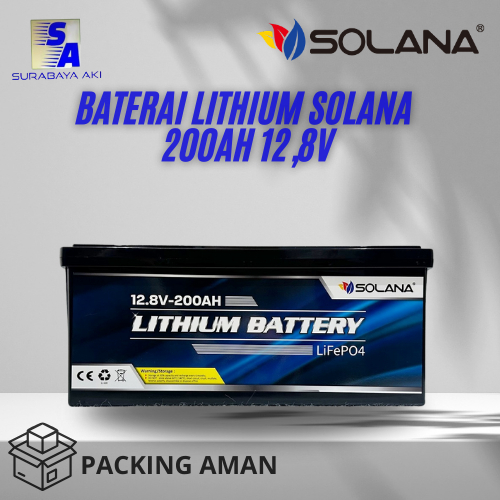SOLANA BATTERY LITHIUM 200AH 12.8V - AKI LITHIUM SOLANA ORIGINAL 200AH 12.8V