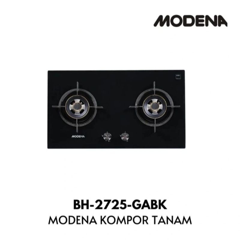 KOMPOR TANAM MODENA 2 TUNGKU HOB-BH2725 GABK KOMPOR TANAM MODENA 2TUNGKU
