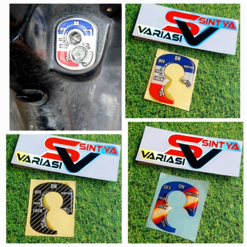 STICKER EMBLEM TIMBUL KUNCI MOTOR BEAT LENTUR  TERMURAH