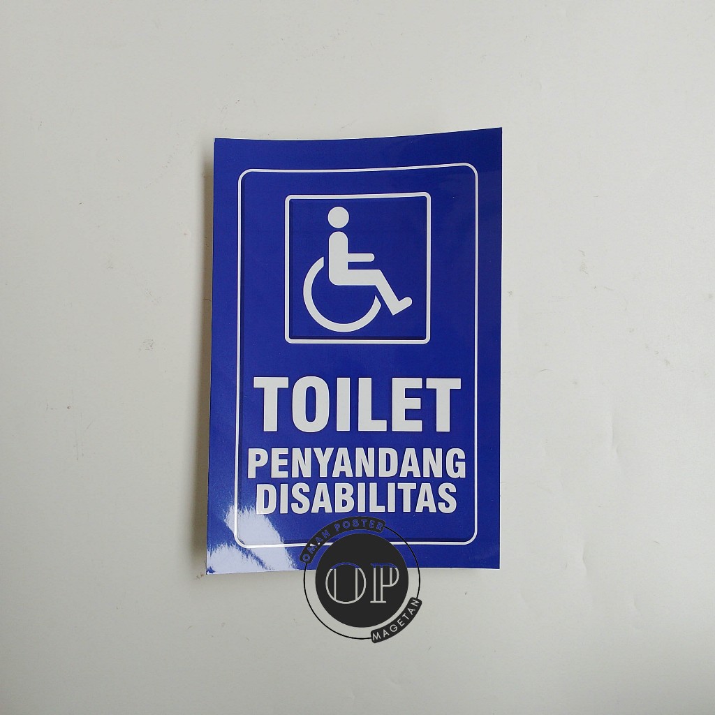 Stiker Penyandang Disabilitas - Toilet Khusus Disabilitas - Stiker Vinyl
