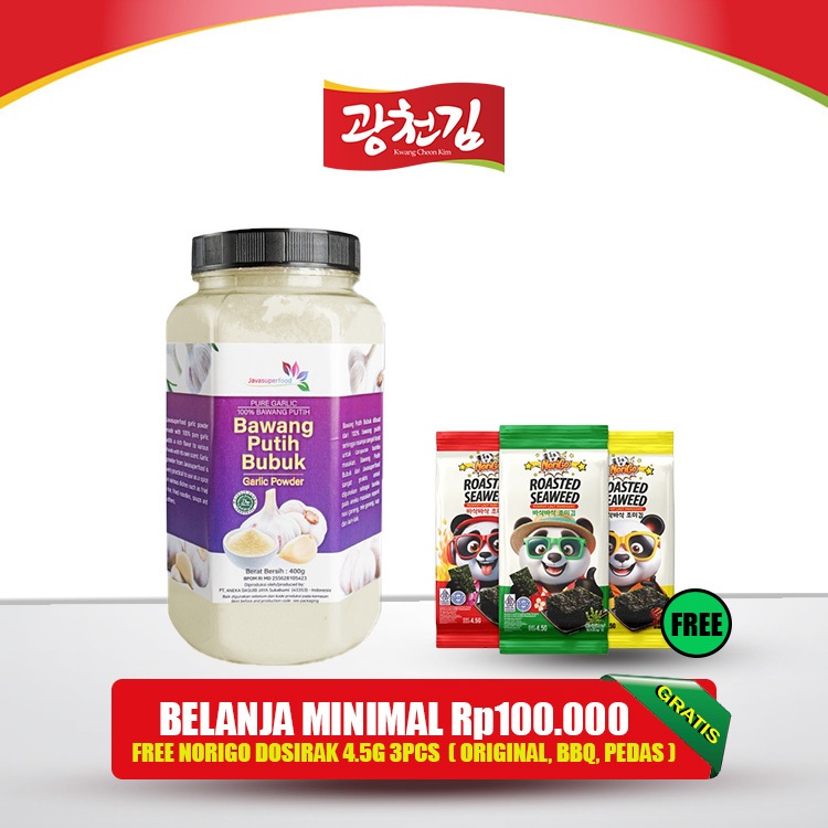 

Bawang Putih Bubuk | Garlic Powder | Bubuk Bawang Putih 400g