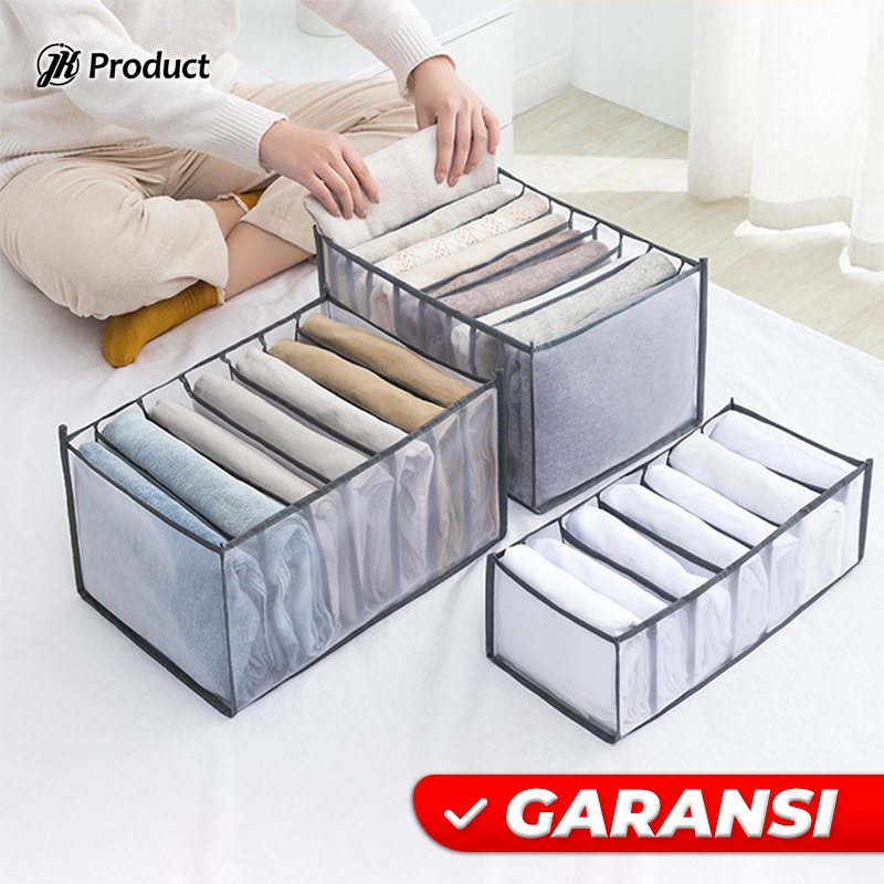 Sekat Laci Lemari Kotak Tempat Penyimpanan Pakaian Baju Celana Lipat