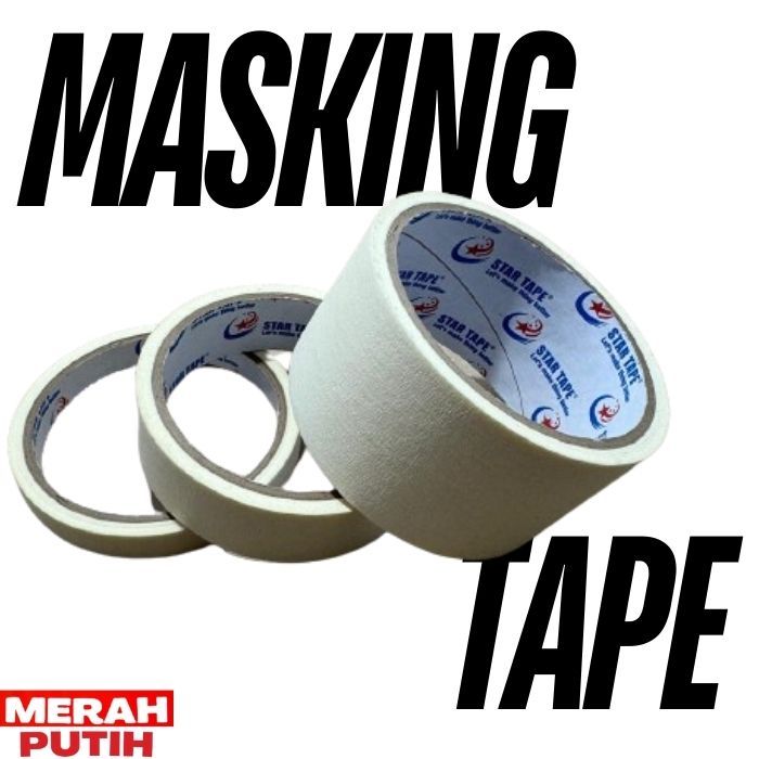 

Masking Tape Lakban Kertas Tape 12mm 24mm 48mm x 10 meter