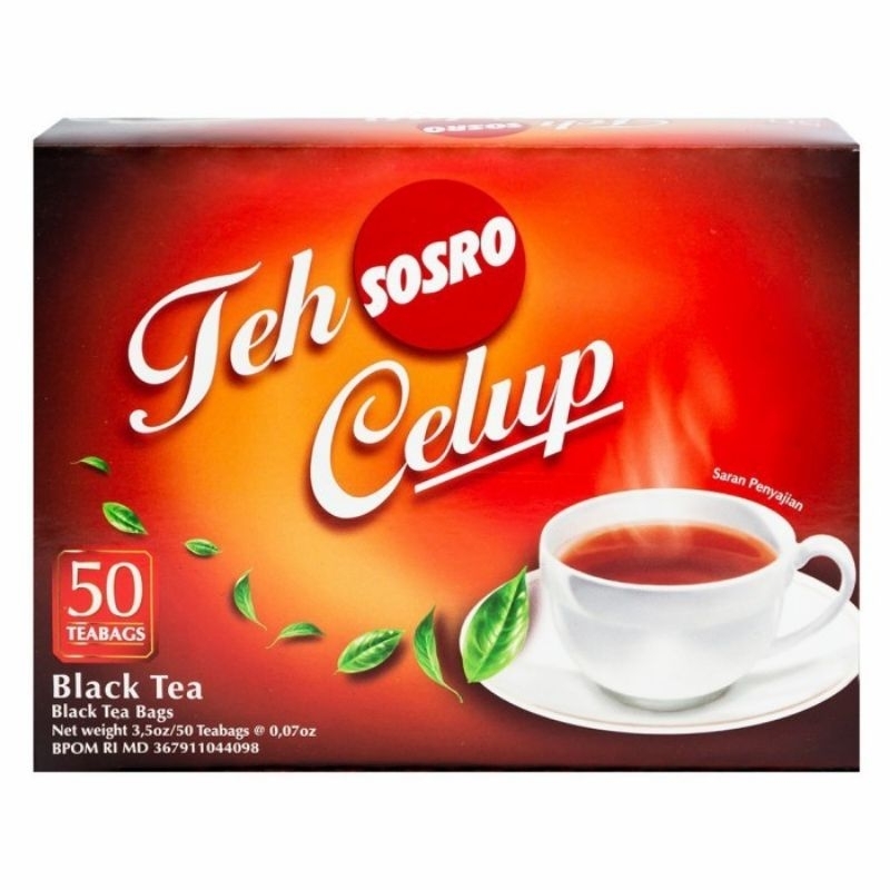 

teh sosro celup black tea isi 30/50/100
