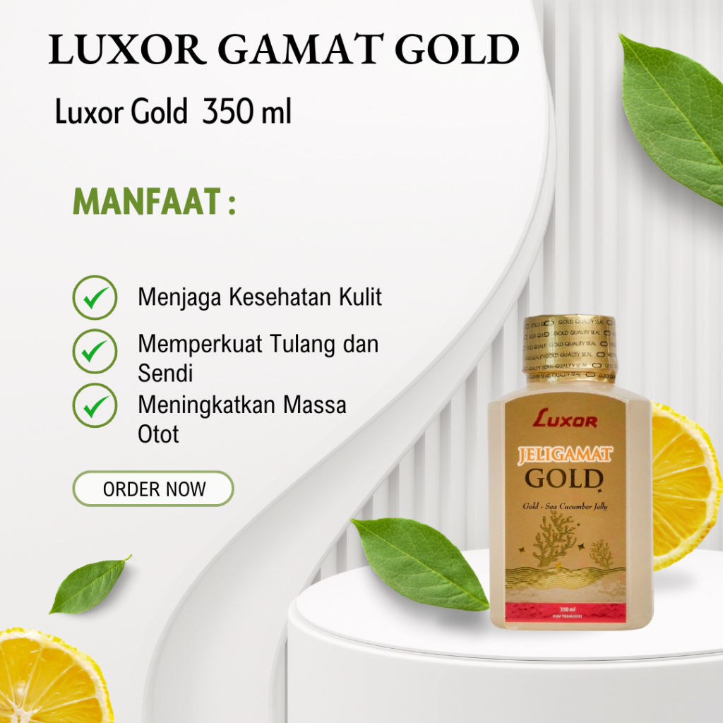 Luxor Jelly Gamat Gold 350 ml Extrak Tripang 45 % Original