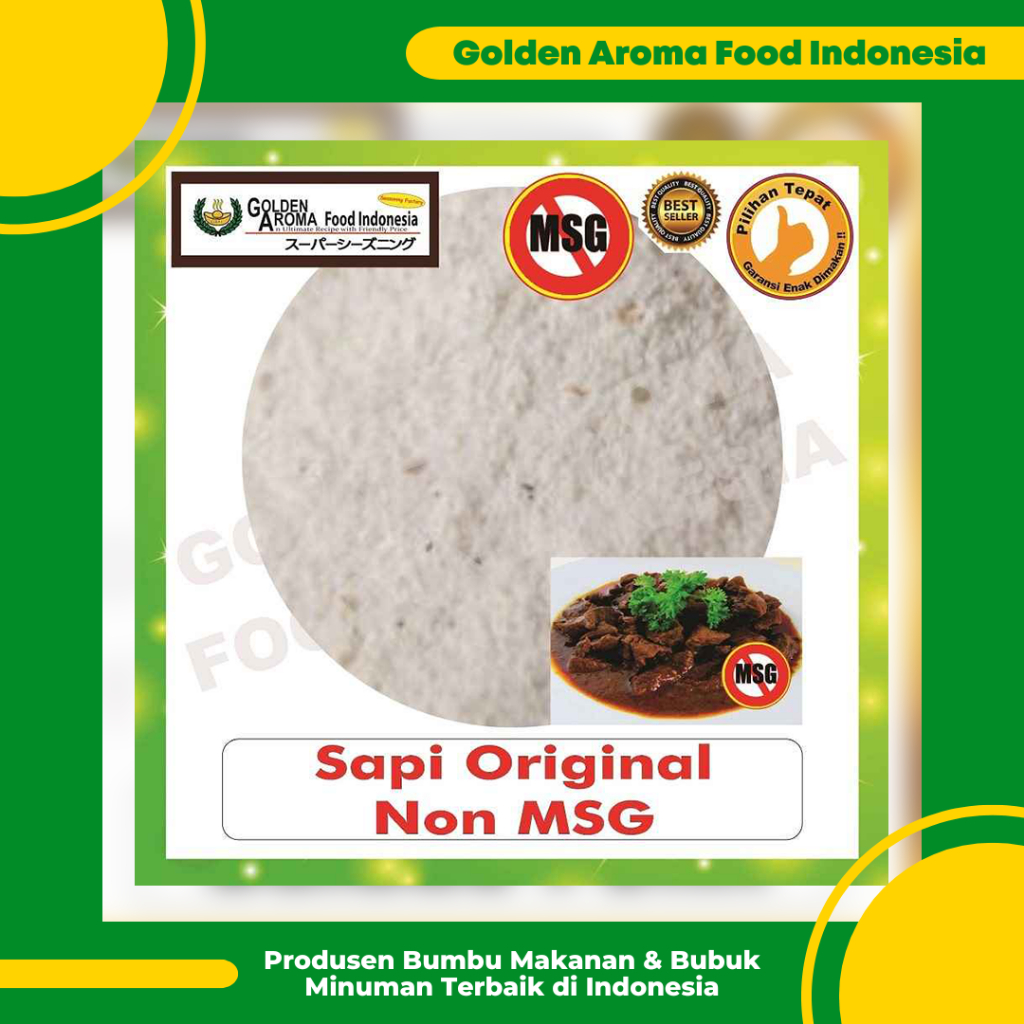 

Bumbu Tabur Rasa Sapi Non MSG 1 Kg Jual Bubuk Tabur Sapi Original Beef Powder No MSG Murah Enak GAFI