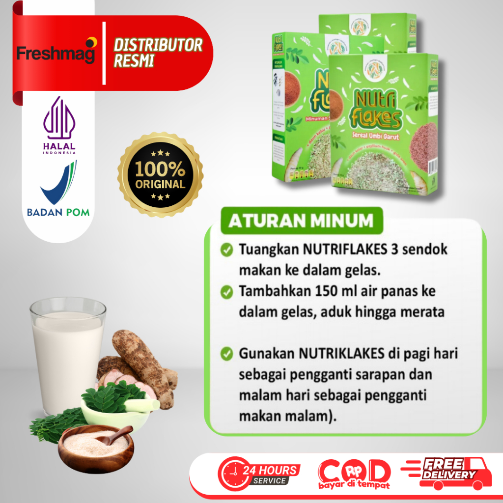 

Maknyuss1 Nutriflakes - Serbuk Umbi Garut Terapi Alami Sembuhkan Asam Lambung Original Diet Sehat
