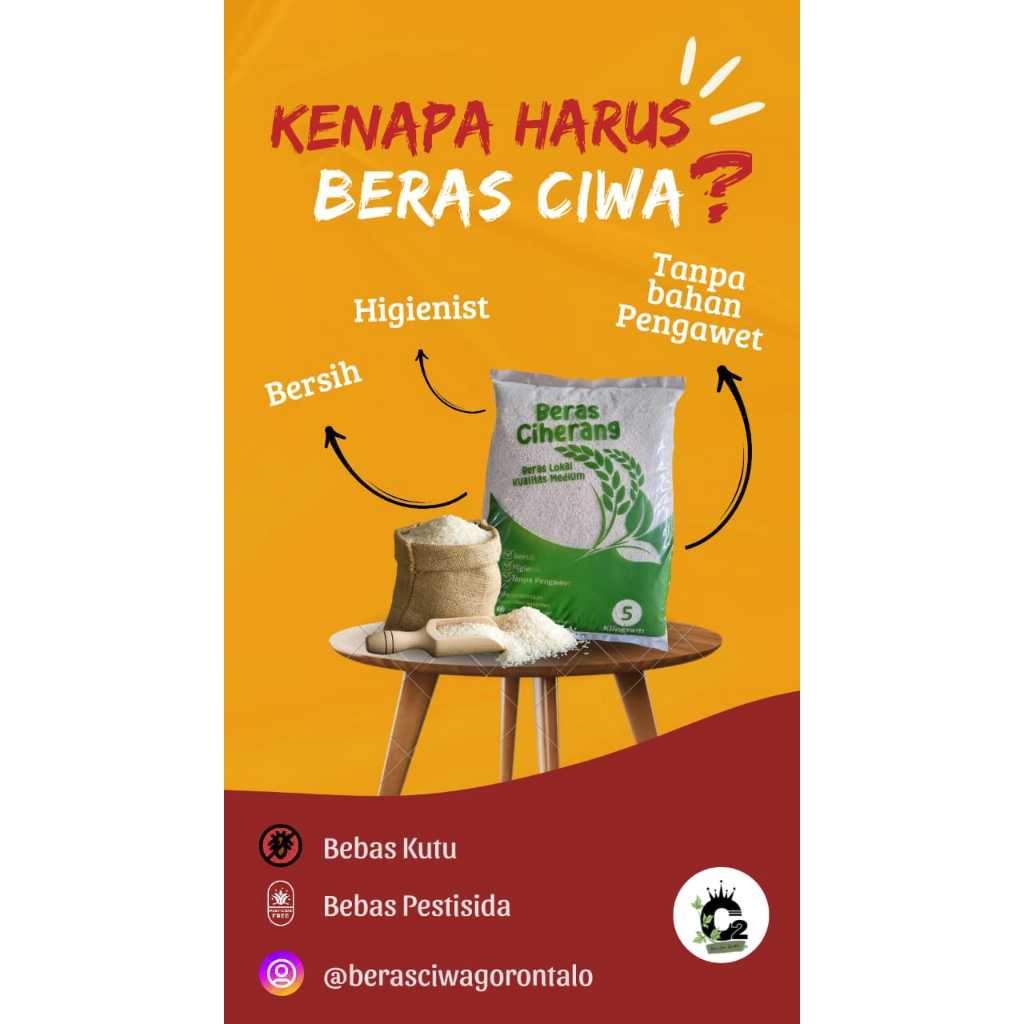 

Beras Ciherang_Cap Ciwa || 5kg