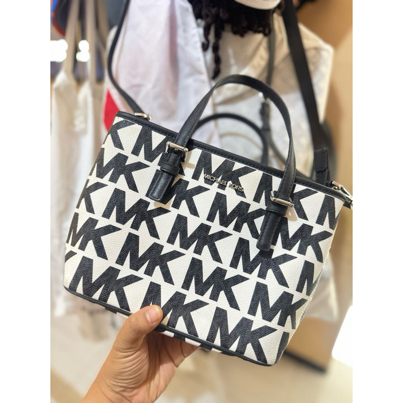Tas Michael Kors Hitam Putih Original