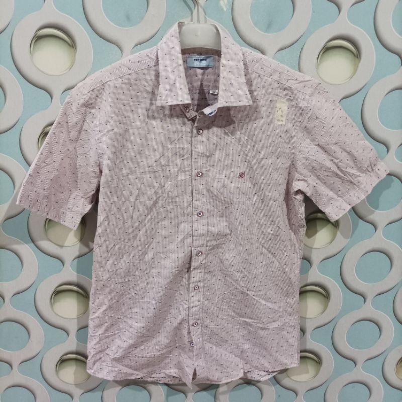 KEMEJA PRIA SECOND RENOMA ORIGINAL SIZE M KZ042