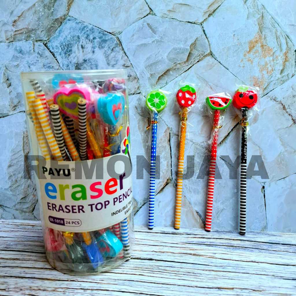 

(24 pensil) PENSIL KARAKTER/ pensil set penghapus/ pensil lucu / pensil souvenir